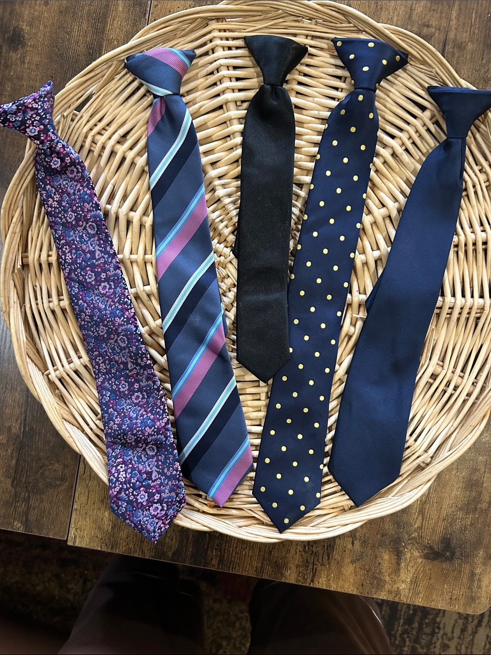 Boy’s Assorted Blue and Purple Neckties - Pack of 5